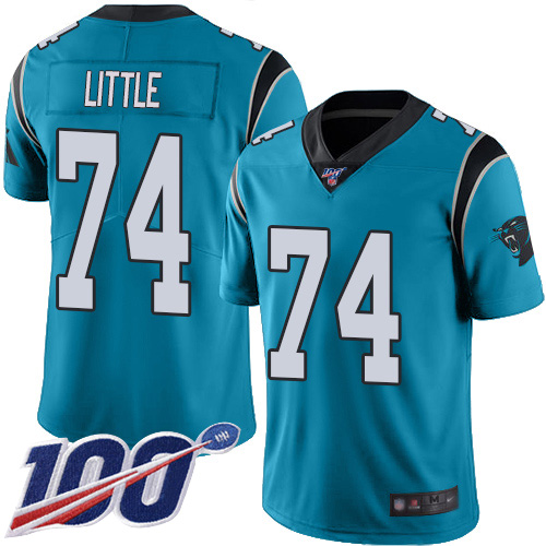 Carolina Panthers Limited Blue Youth Greg Little Jersey NFL Football 74 100th Season Rush Vapor Untouchable